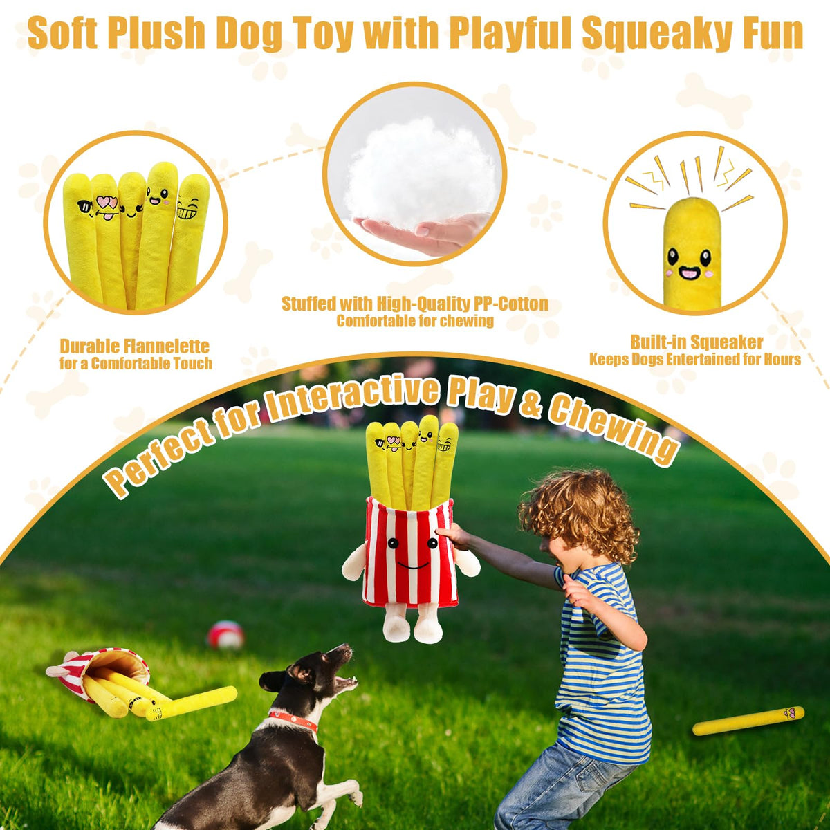 5 Pack Plush Dog Chew Toys N339737