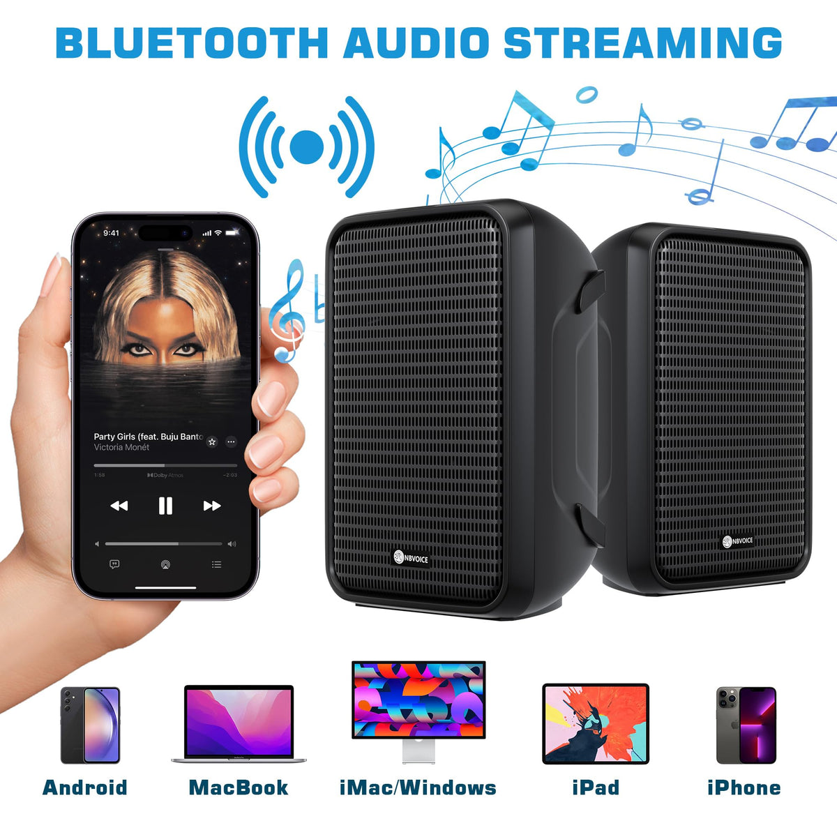 Portable All-in-One 2-Way PA System with 8-Channel Mixer L86122