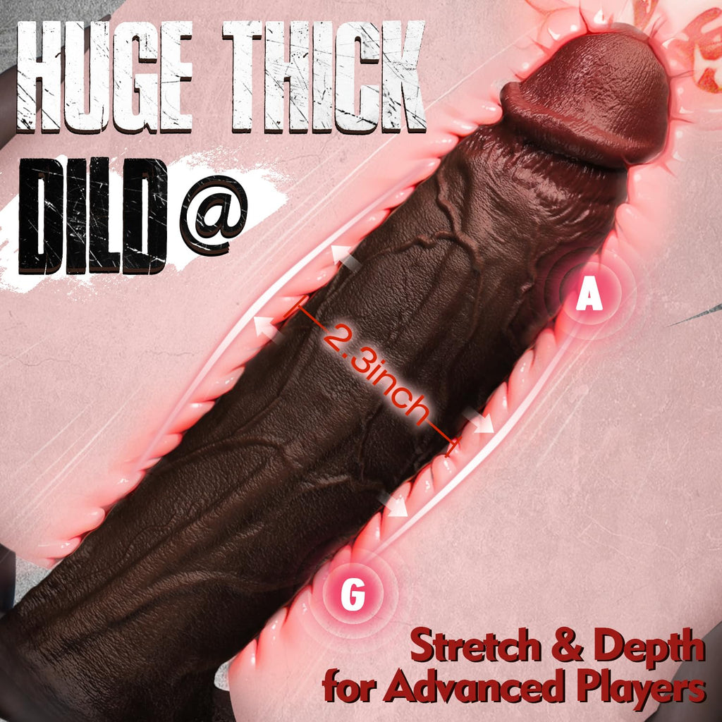 13 Inch Thick Black Dildo E9209