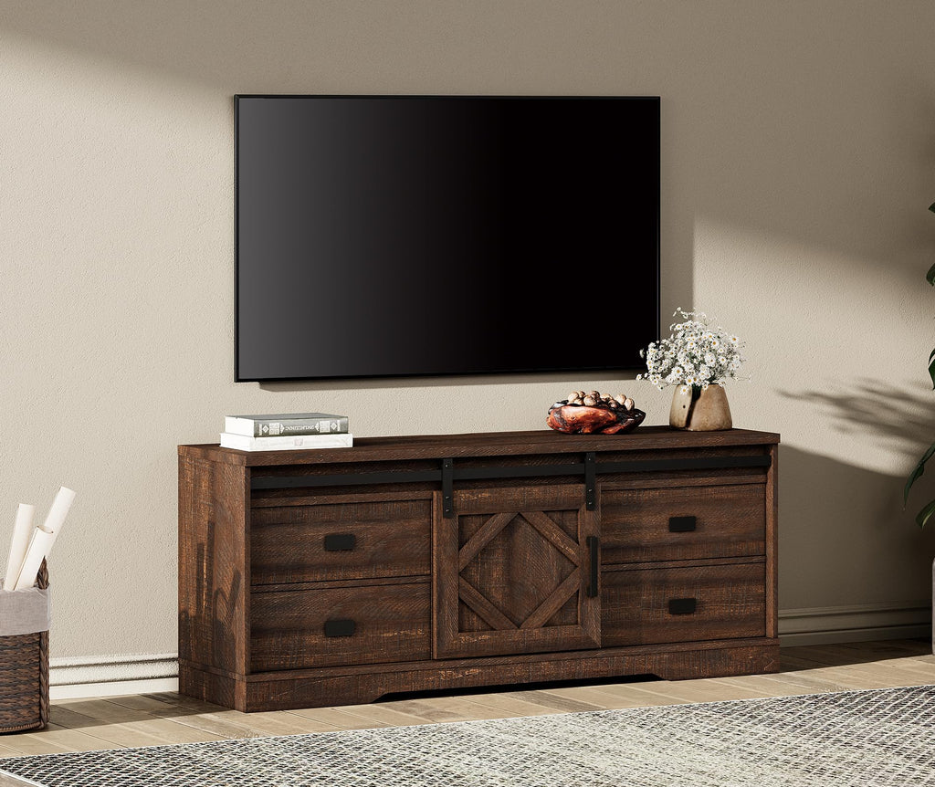 60 inch Farmhouse TV Stand with Drawers & Storage Cabinet Z15425