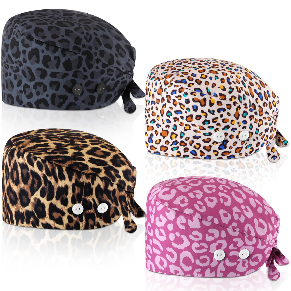 4 Pcs Nurse Scrub Caps B589