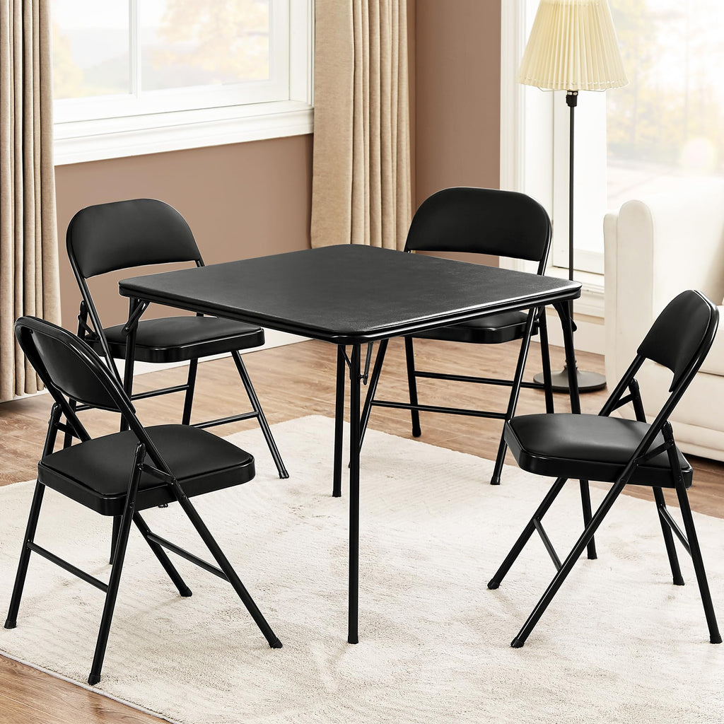 34'' Black Folding Card Table R9415