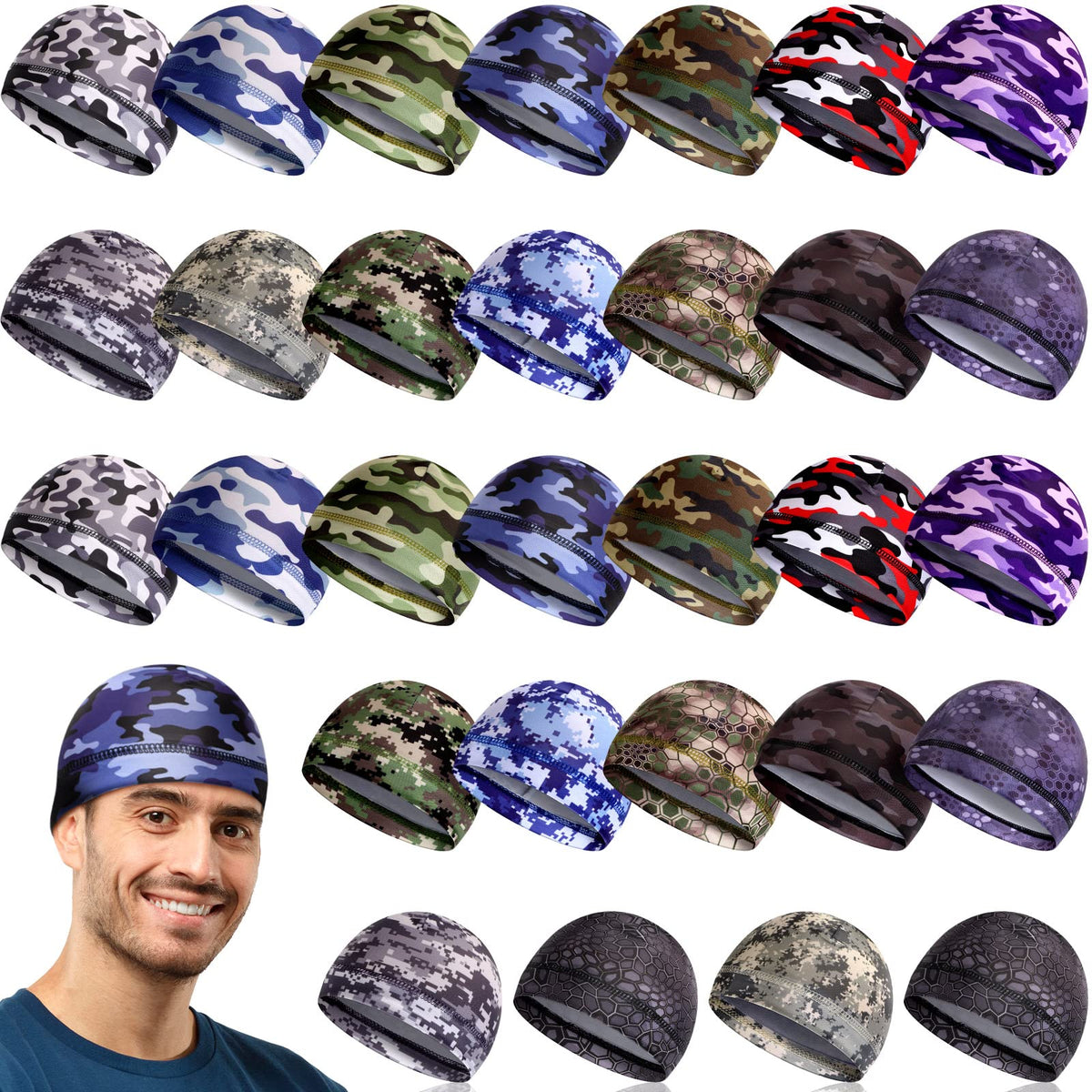 30 Pcs Cooling Skull Cap V59548