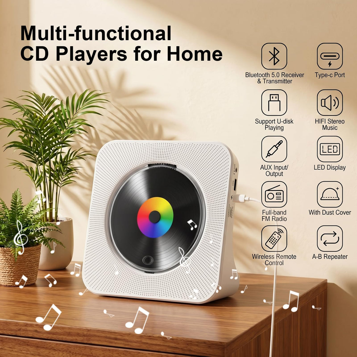 Portable Bluetooth CD Player G803