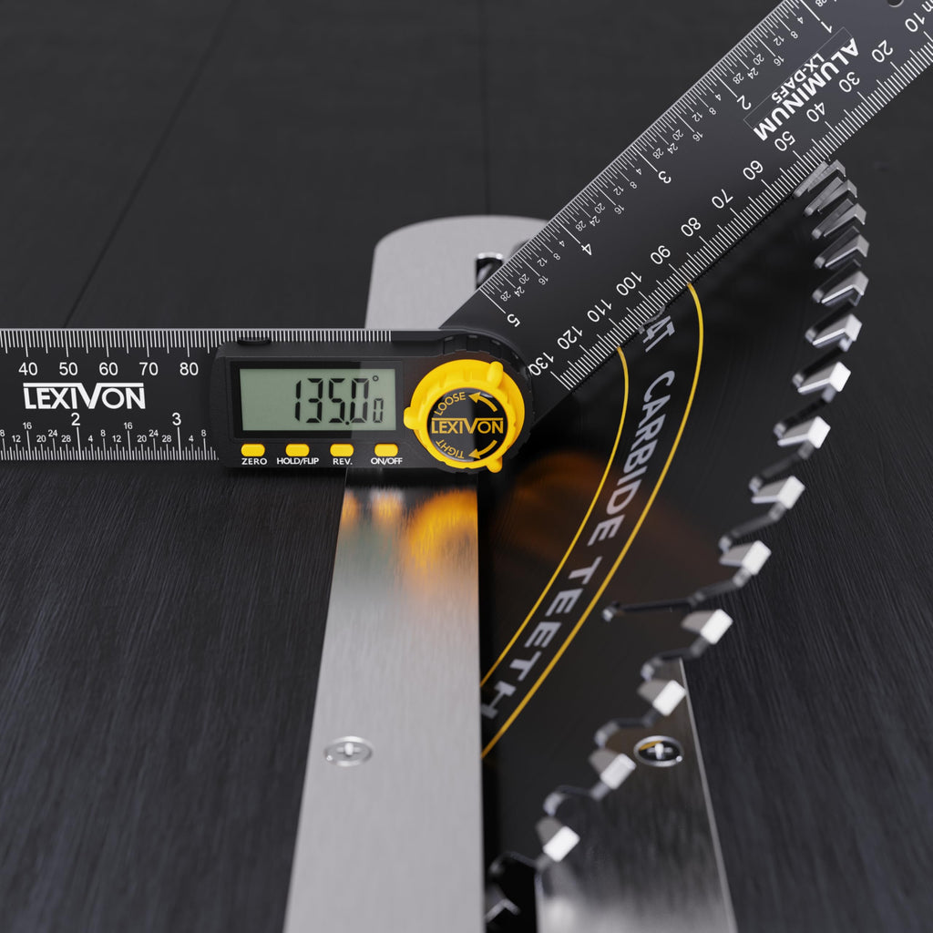 Aluminum Digital Angle Finder Gauge 10-inch 250mm Protractor N34663