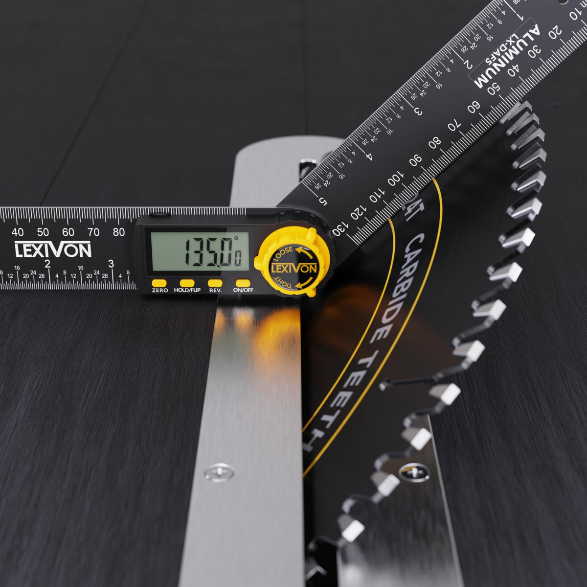 Aluminum Digital Angle Finder Gauge 10-inch 250mm Protractor N34663
