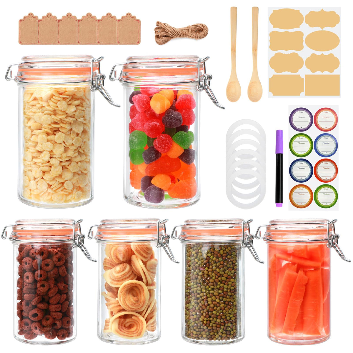 16 oz Glass Jars with Airtight Lid J344