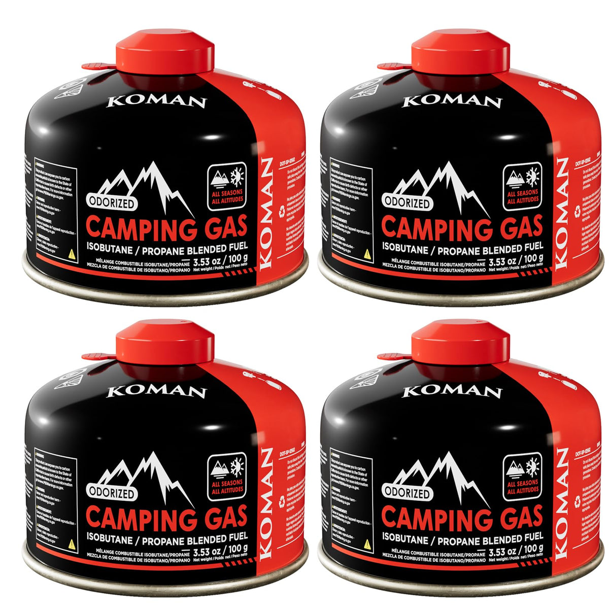 Isobutane Butane Propane Blend Camping Fuel Canister 4 Pack V228731