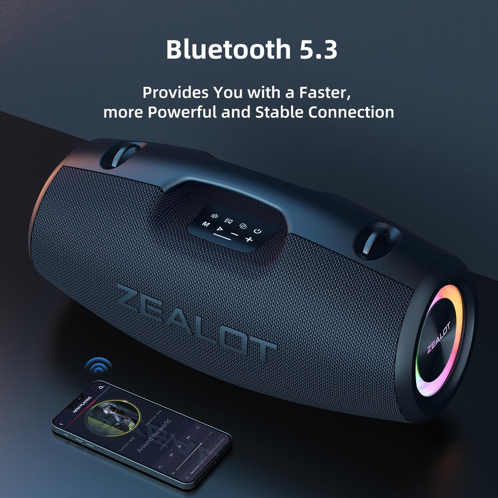 Black 120W Portable Waterproof Bluetooth Speaker C528004