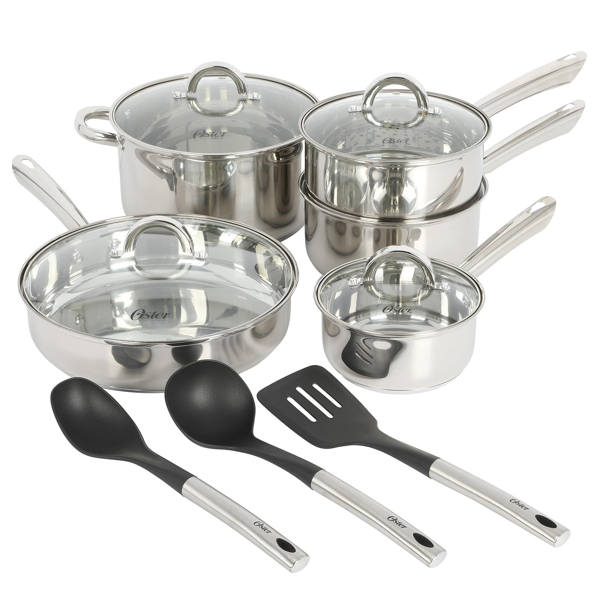 12-Piece Stainless Steel Non-Stick Cookware Set P194