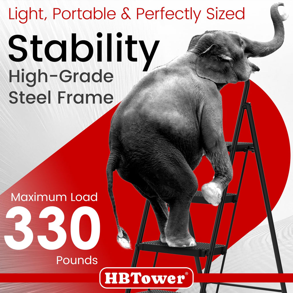 4 Step Folding Step Stool with Anti-Slip Pedal F9159
