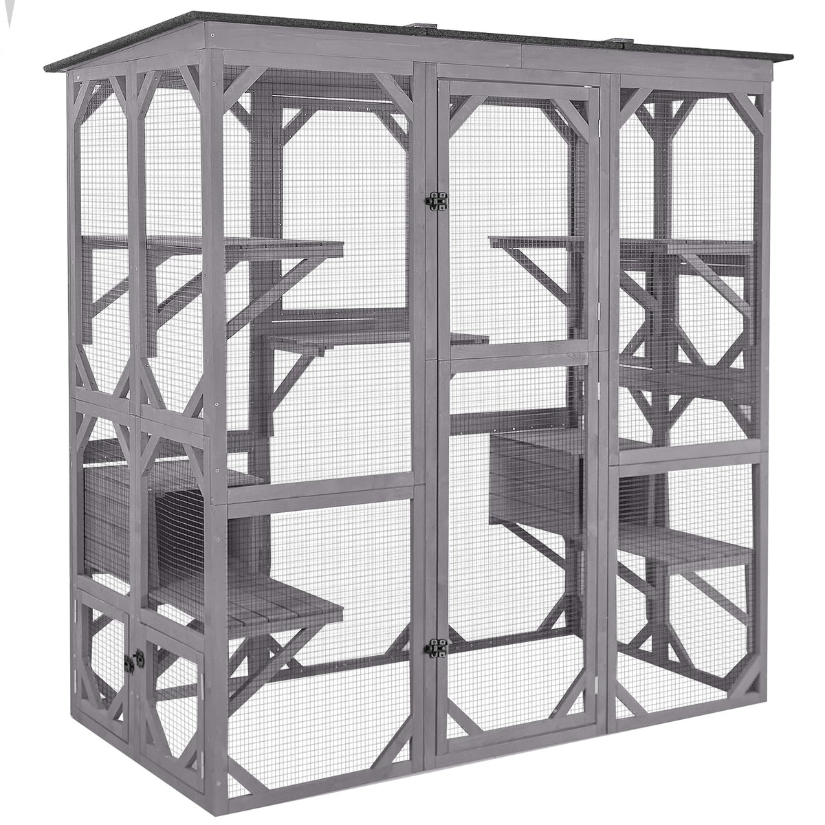 Extra Large 5-Level Outdoor Cat Enclosure with Cover F141897