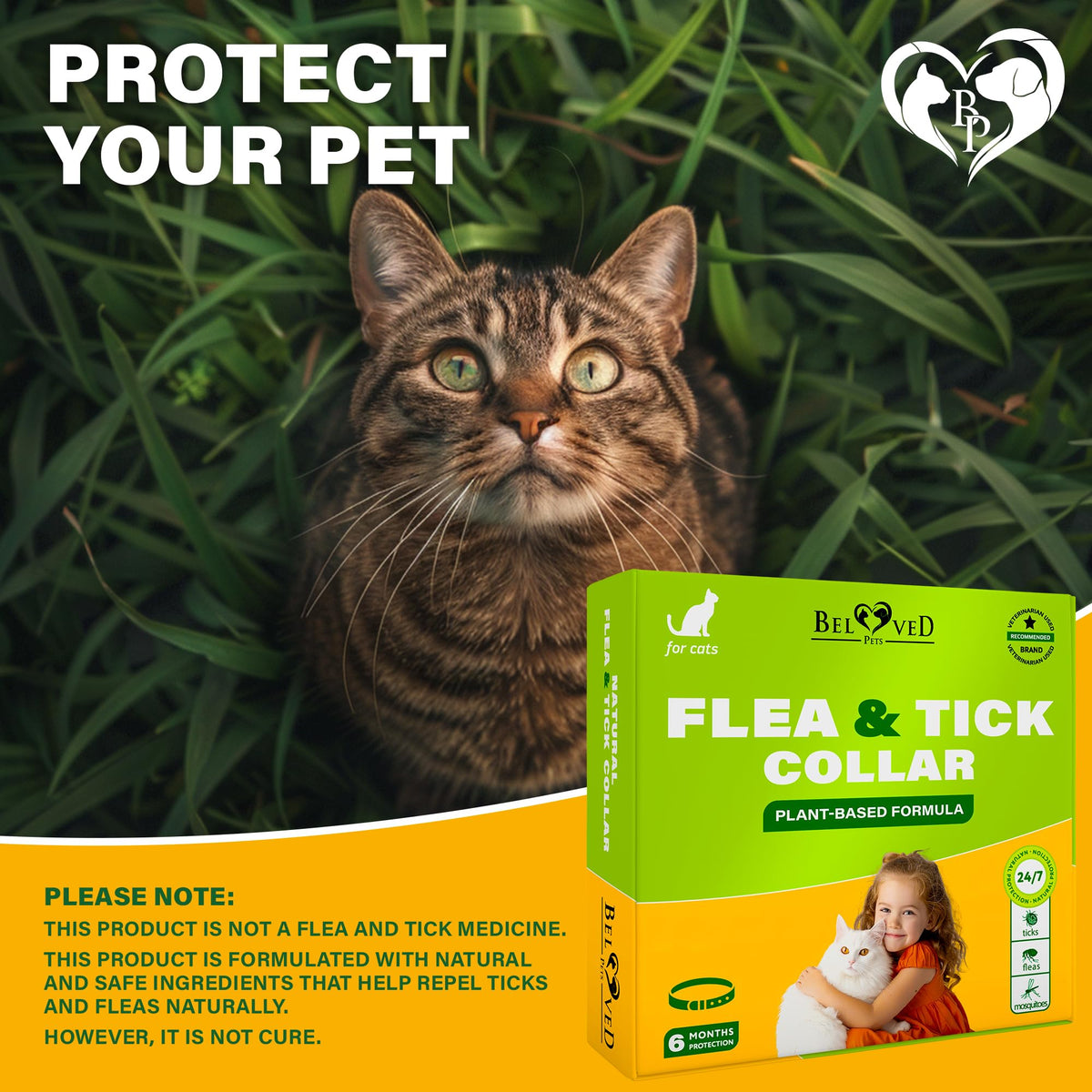 Natural Flea & Tick Collar for Cats 1 Pack R55809