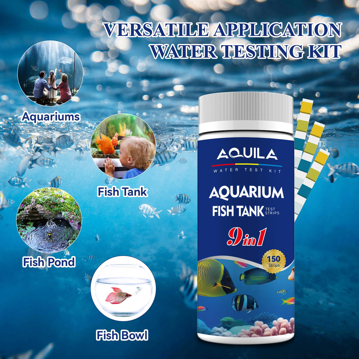 Aquarium Water Test Kit 9-in-1 E318
