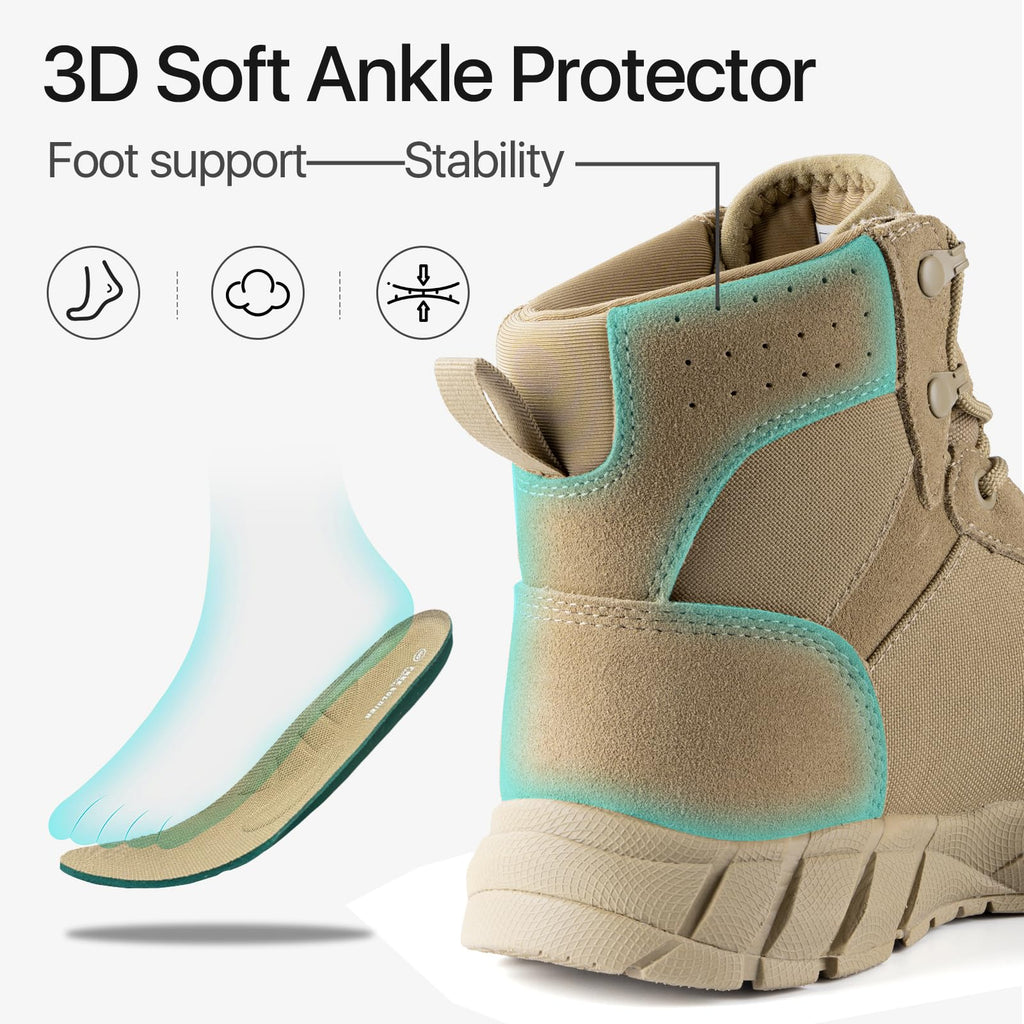 Women's 6 Inches Lightweight Waterproof Hiking Work Boots T841772