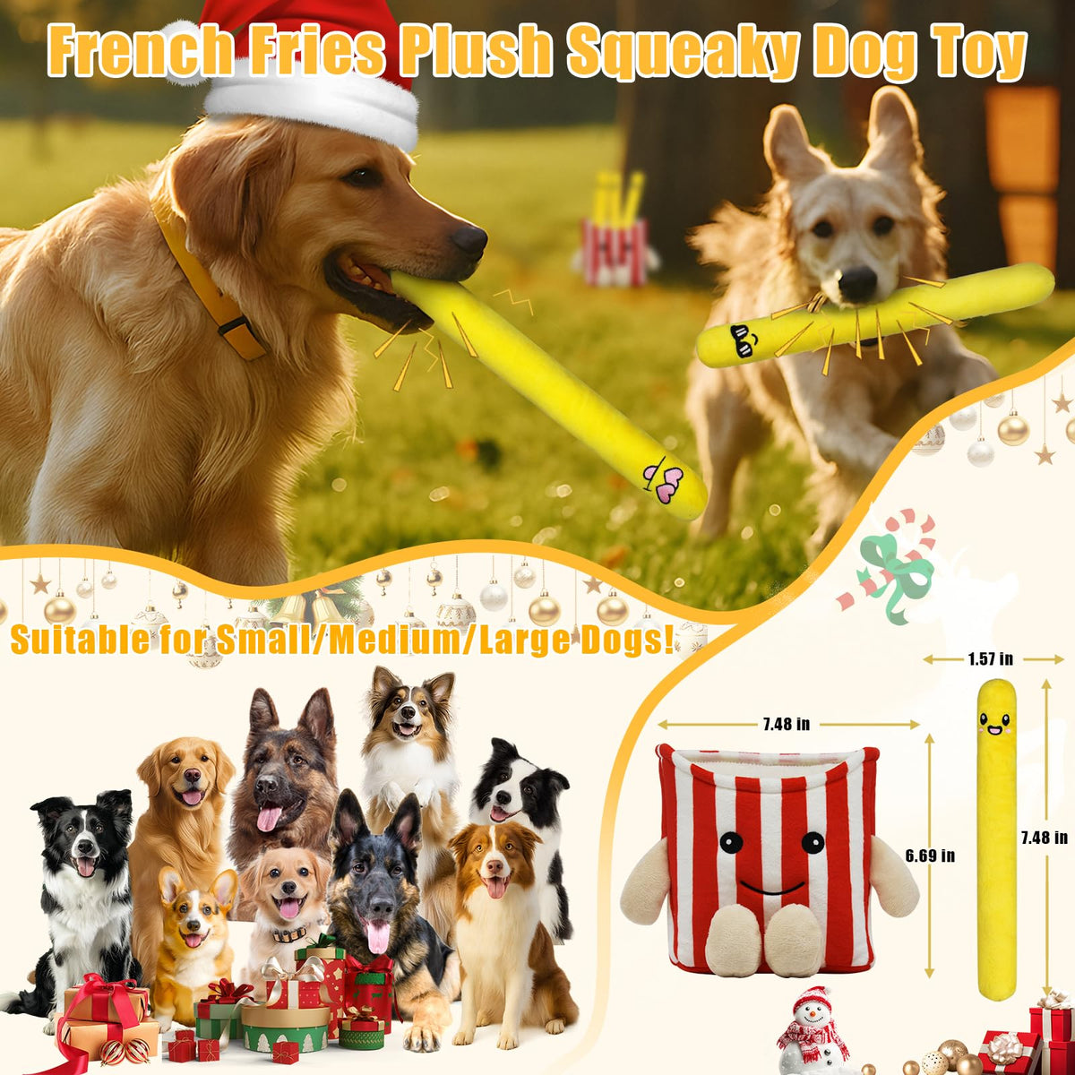 5 Pack Plush Dog Chew Toys N339737