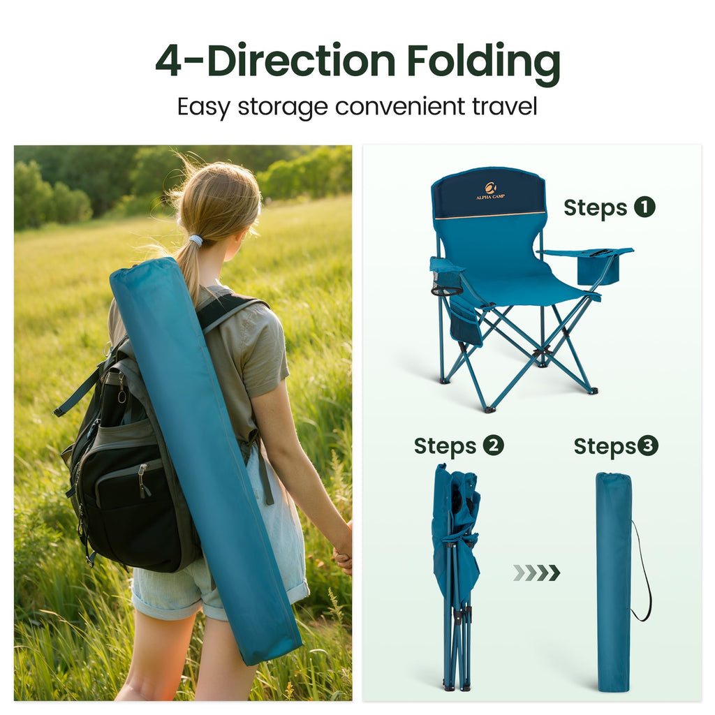 2 Pack Portable Camping Chair Blue N249787
