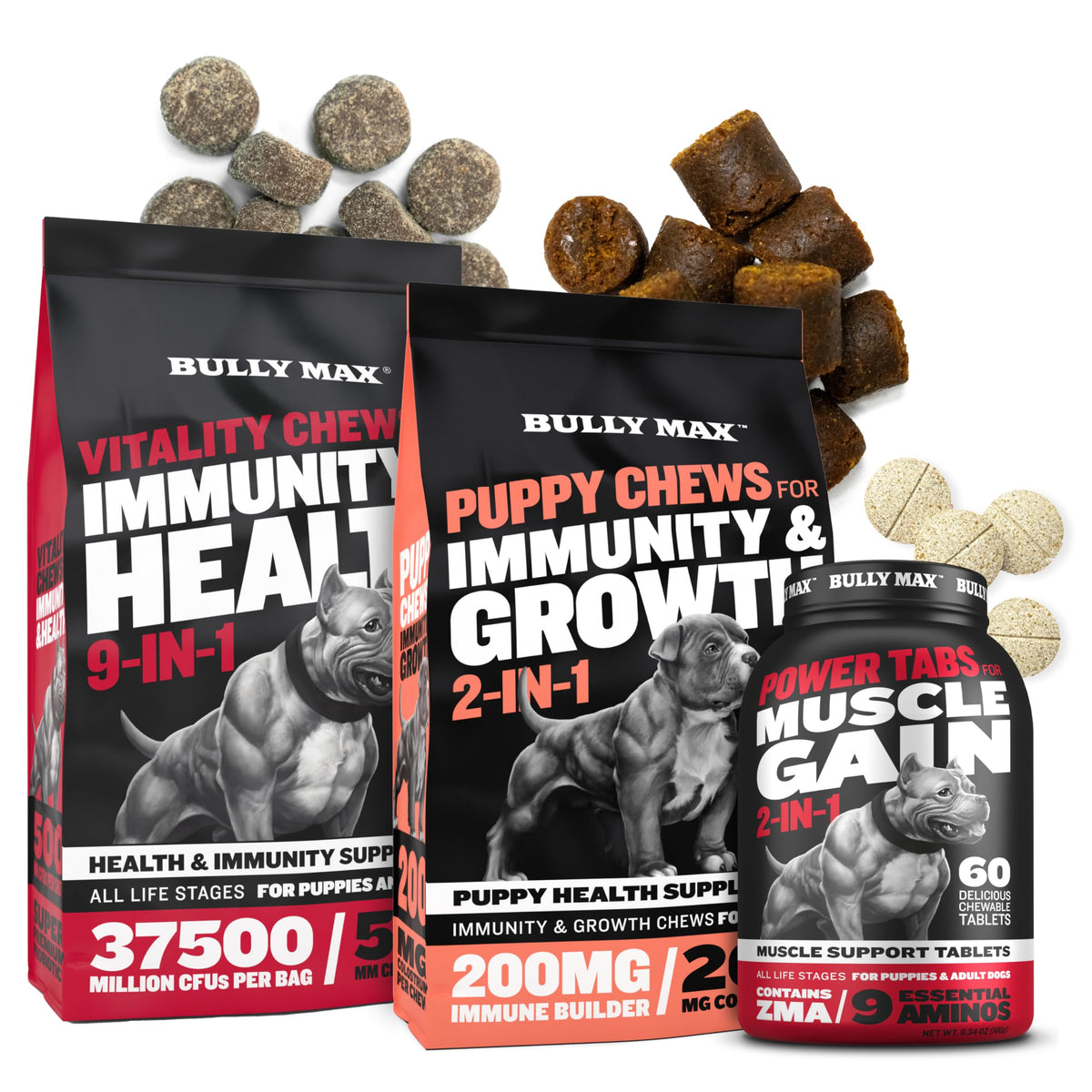 Dog Vitality Chews & Puppy Chews Bundle (60 tabs) T874