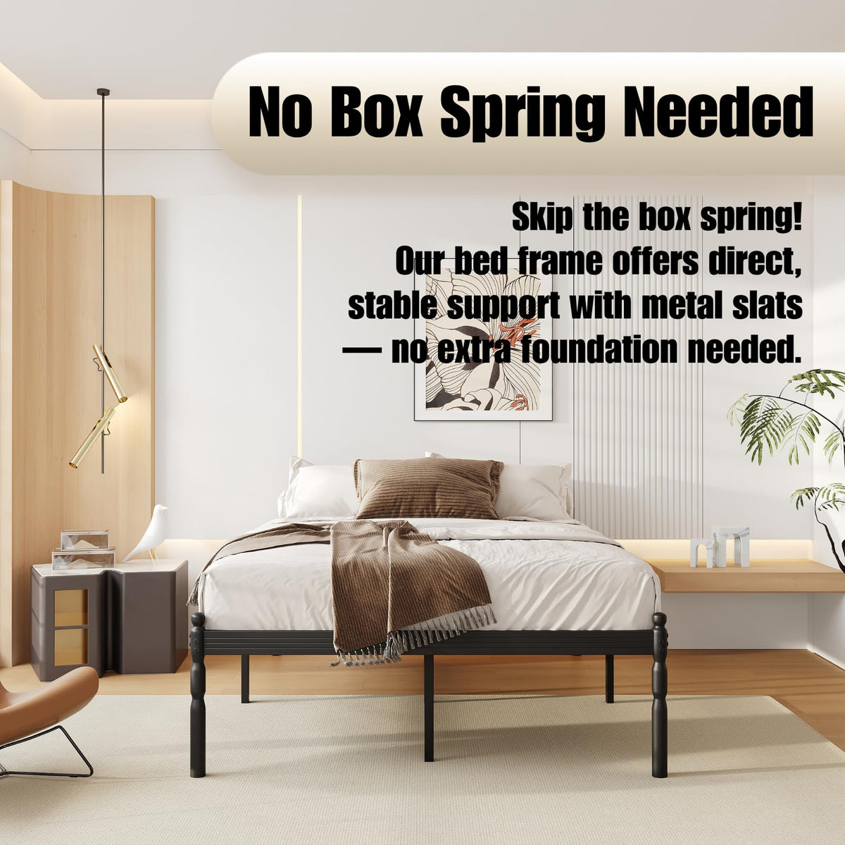 18" Metal Queen Platform Bed Frame K64656