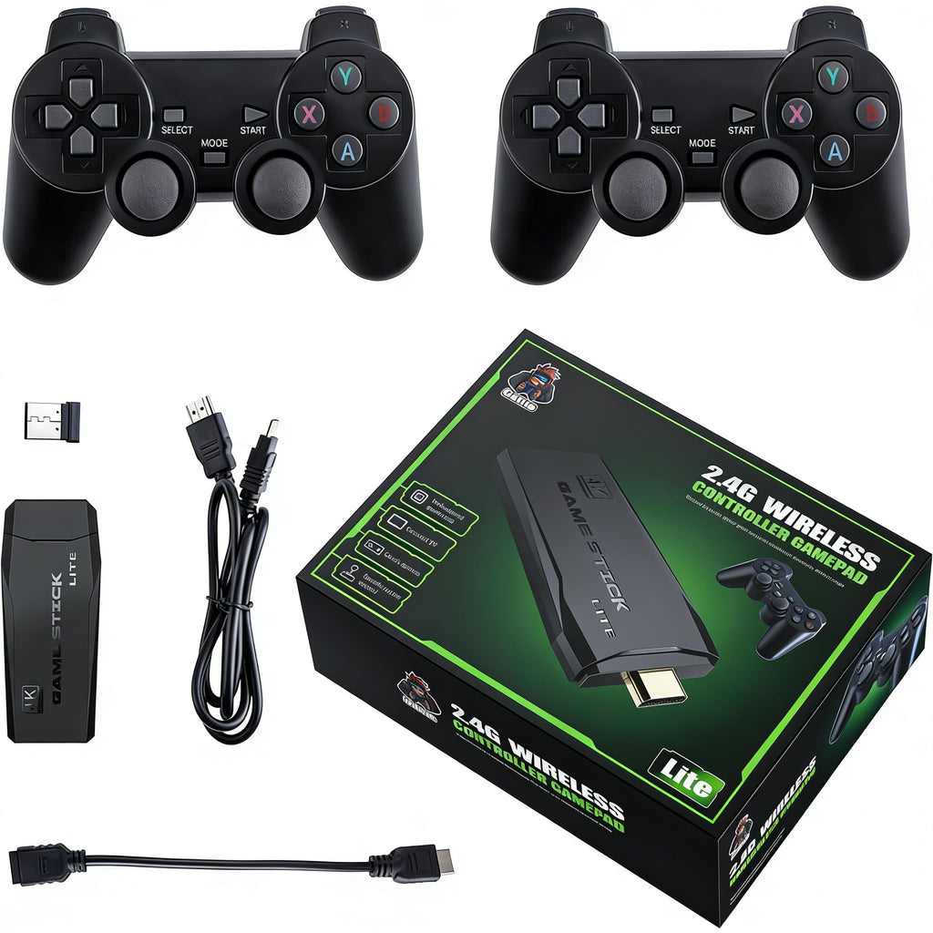 Wireless Retro Game Console 128G Plug & Play Video Game Stick with 2.4G Wireless Controller E7826
