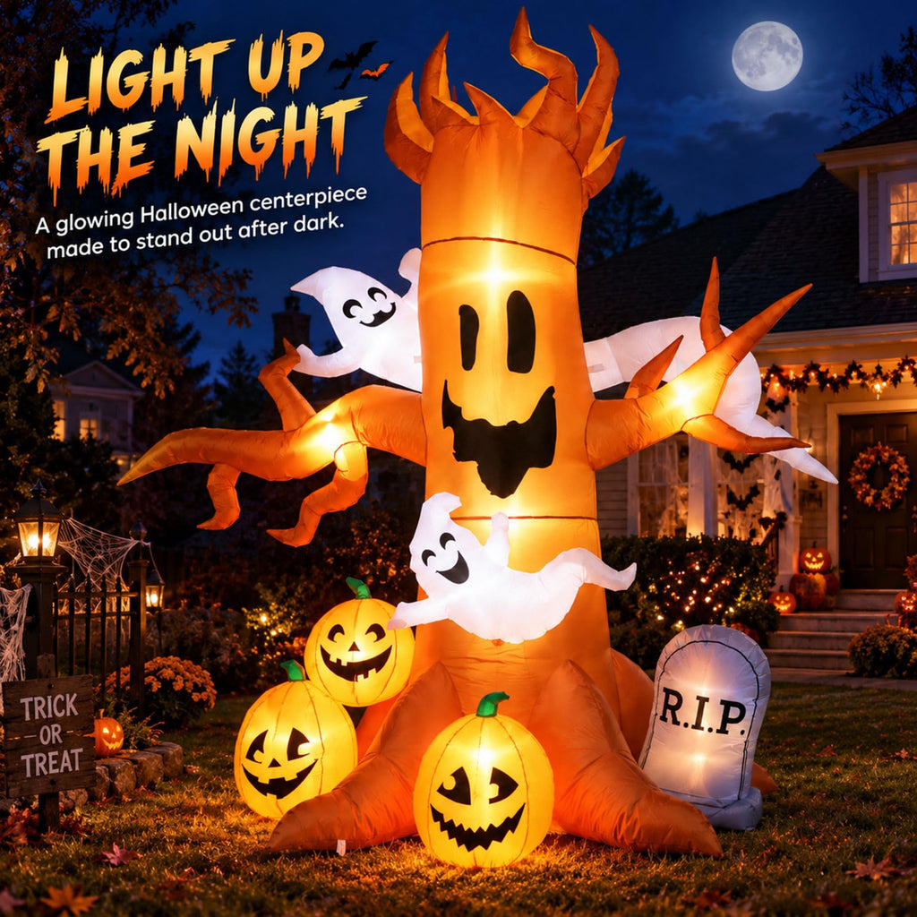 8FT Halloween Inflatable Ghost Tree Decoration B237