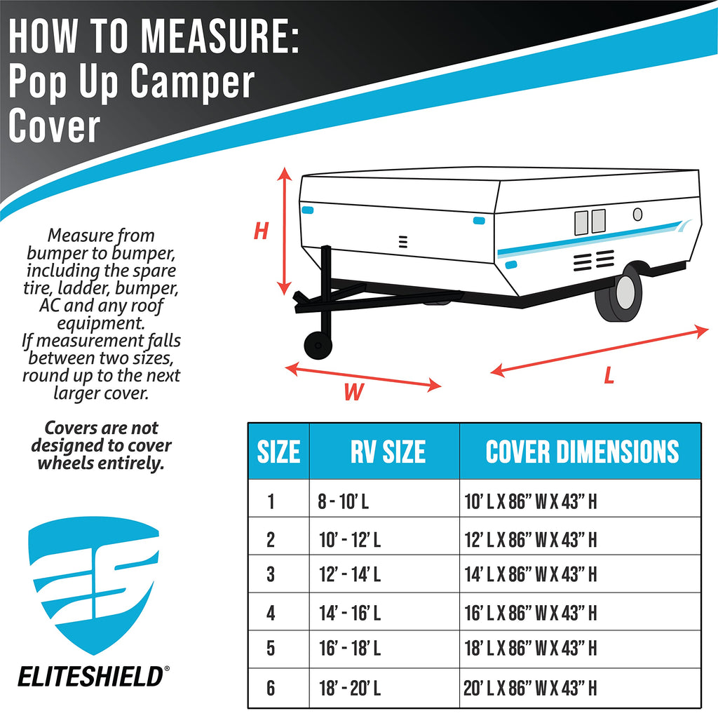 14-16ft Pop Up Camper Cover O45850