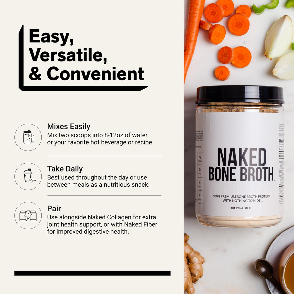 Beef Bone Broth Protein Powder 21G Protein 17G Collagen Unflavored C326838