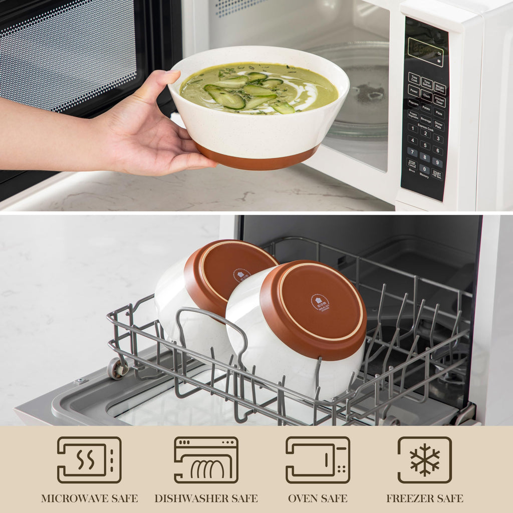 Ceramic Soup Bowls Set of 4 Q9704