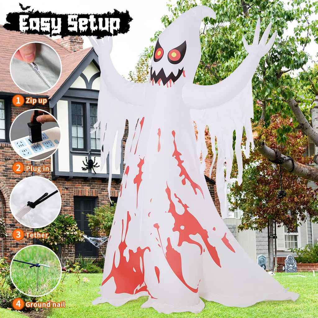 8.2 FT Inflatable Ghost with LED Lights H705