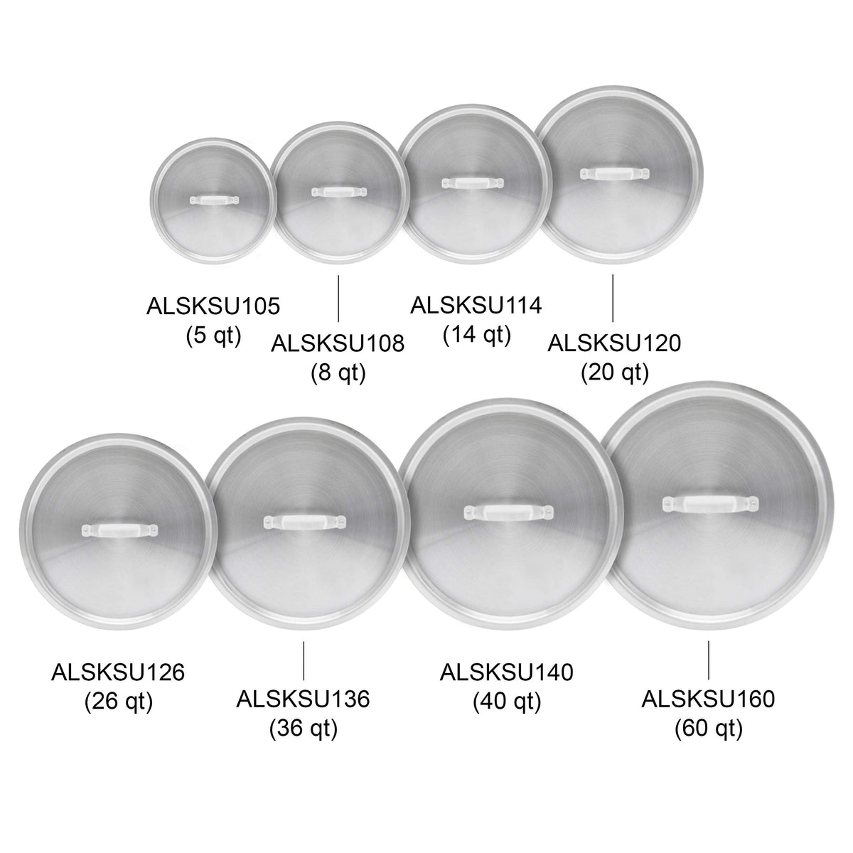 60 qt Aluminum Sauce Pot with Lid A541791