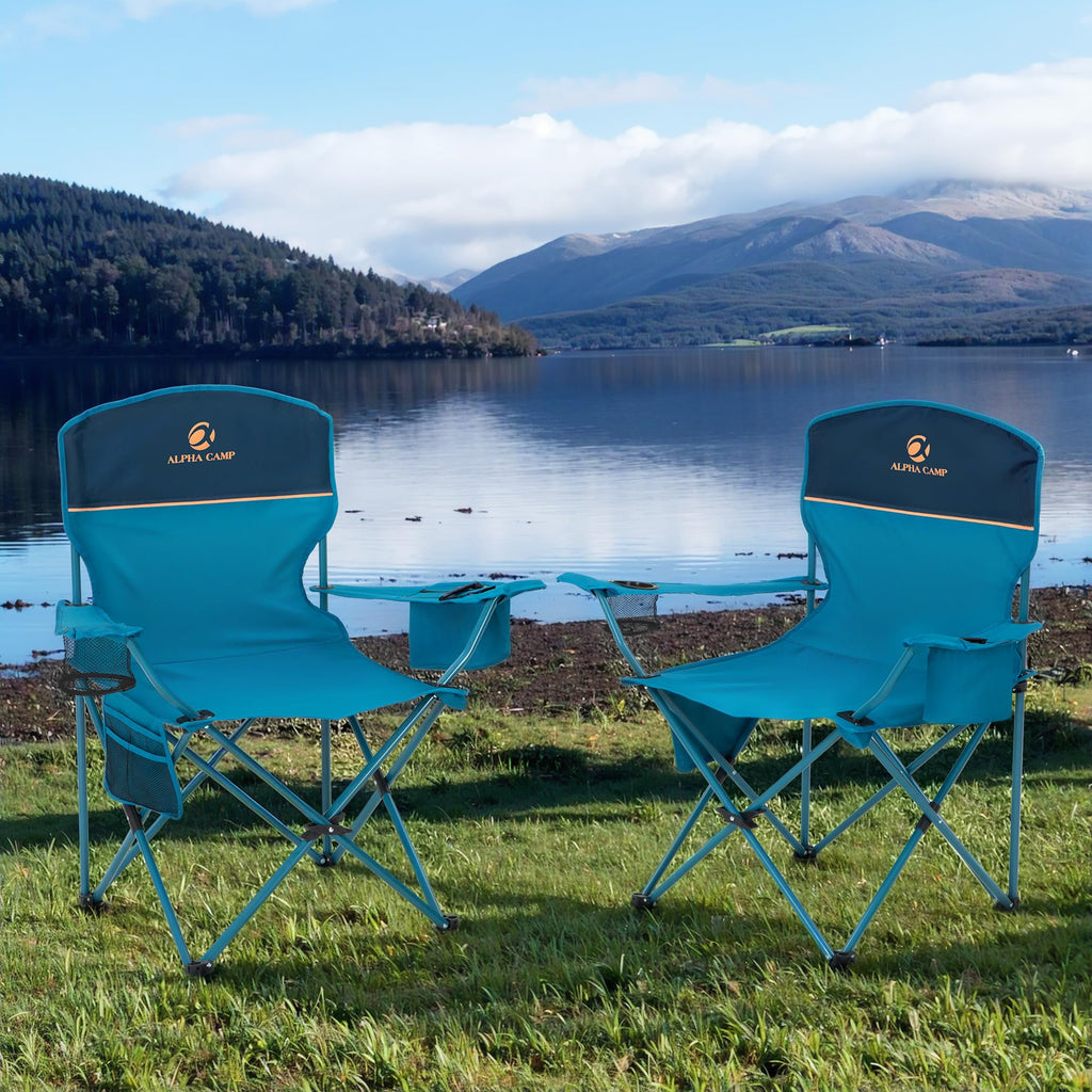 2 Pack Portable Camping Chair Blue N249787