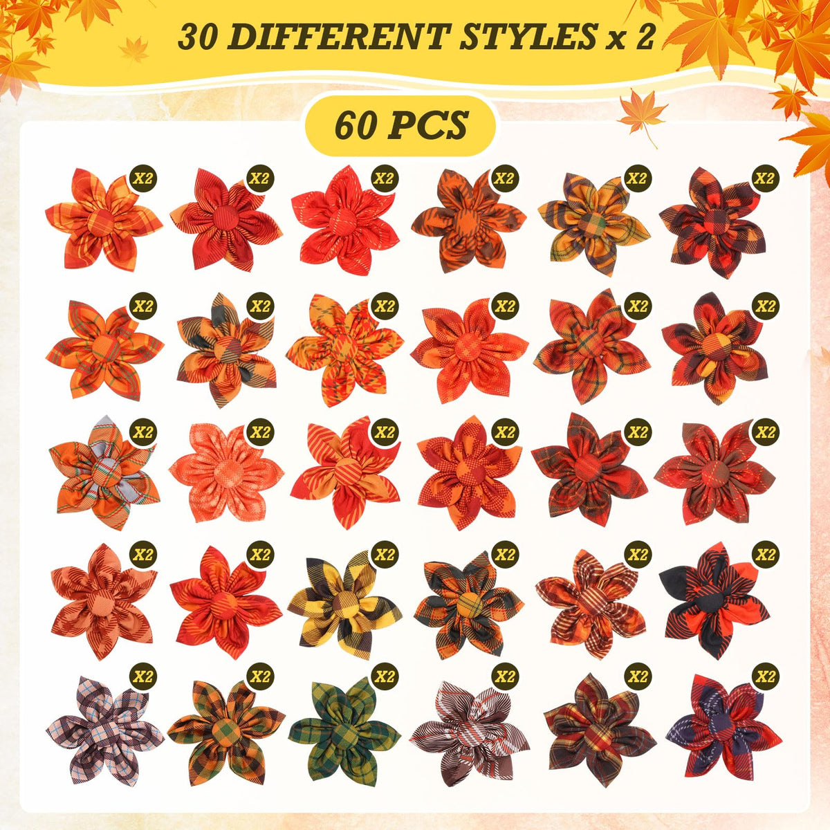 60 Pcs Fall Dog Collar O824645