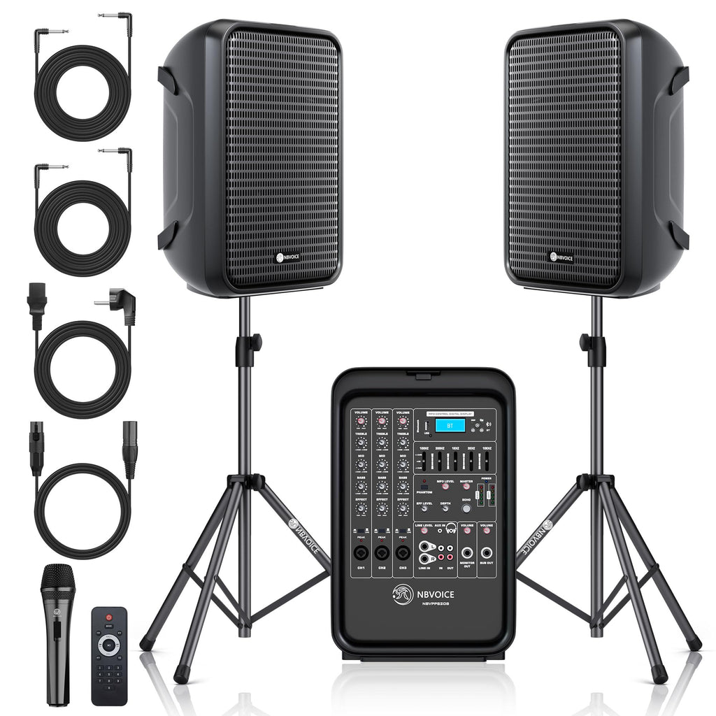 Portable All-in-One 2-Way PA System with 8-Channel Mixer L86122