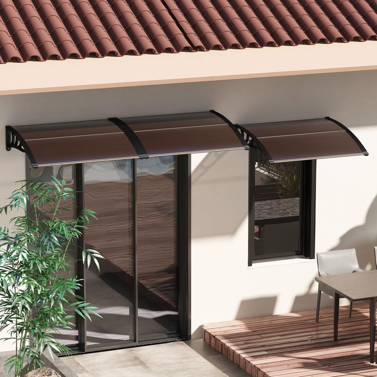 46" x 38" Polycarbonate Door Awning Canopy W425614