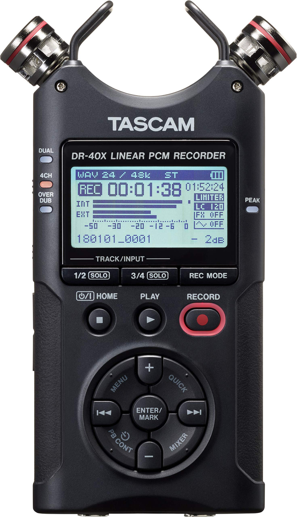 4-Track Portable Handheld Field Recorder with 2 XLR/TRS Inputs R893418