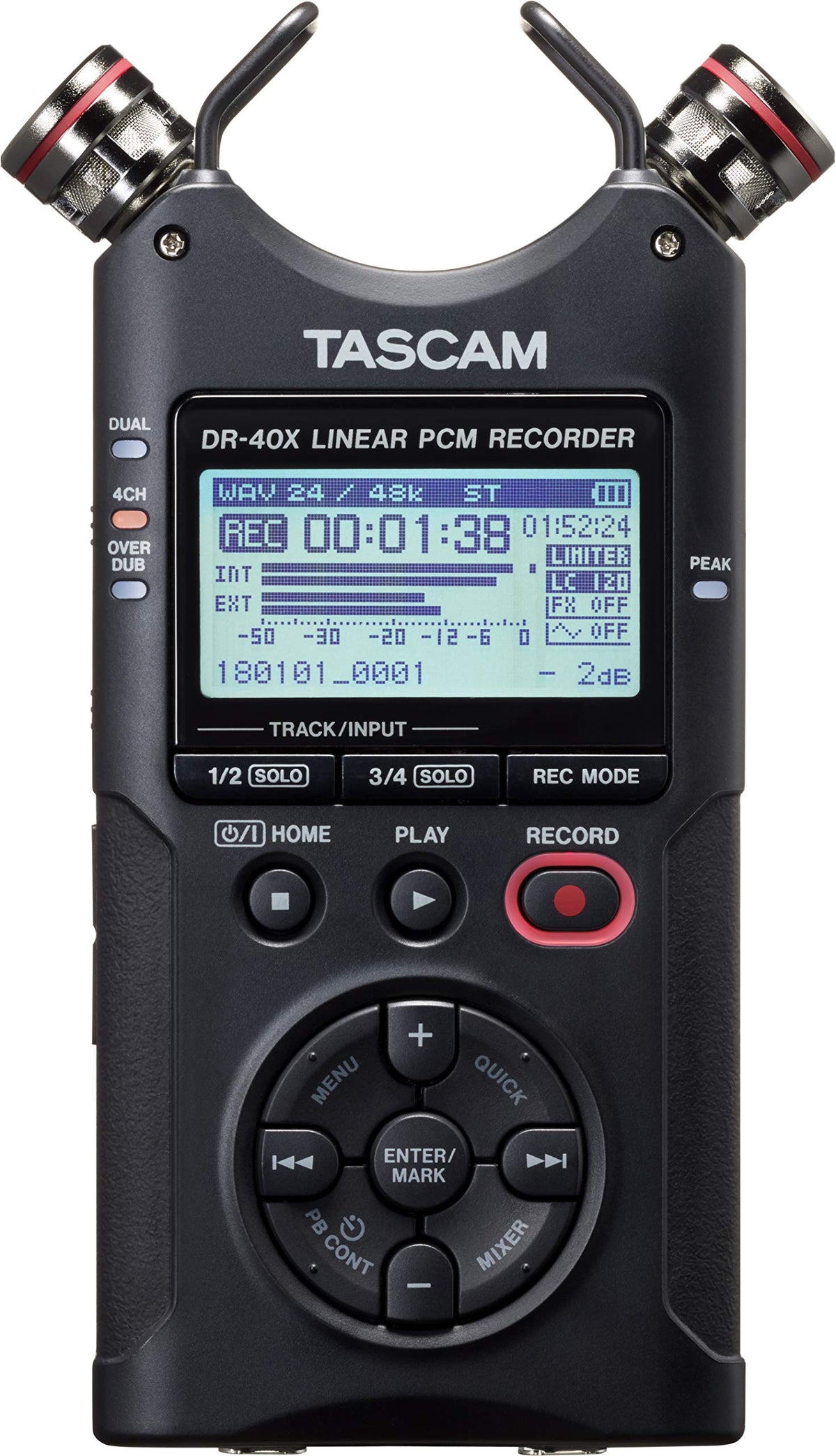 4-Track Portable Handheld Field Recorder with 2 XLR/TRS Inputs R893418
