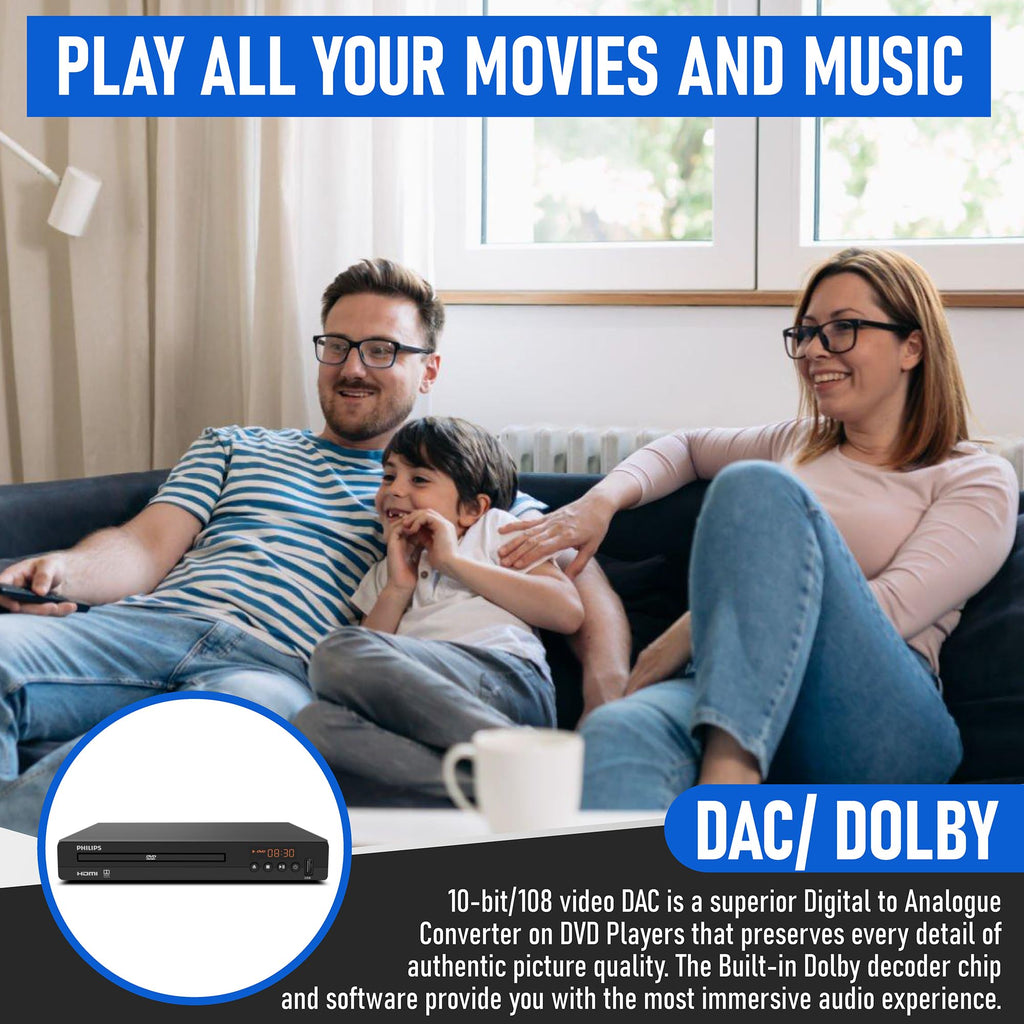 DVD Player with HDMI Port 1080P All Region USB Input Remote Control X48091