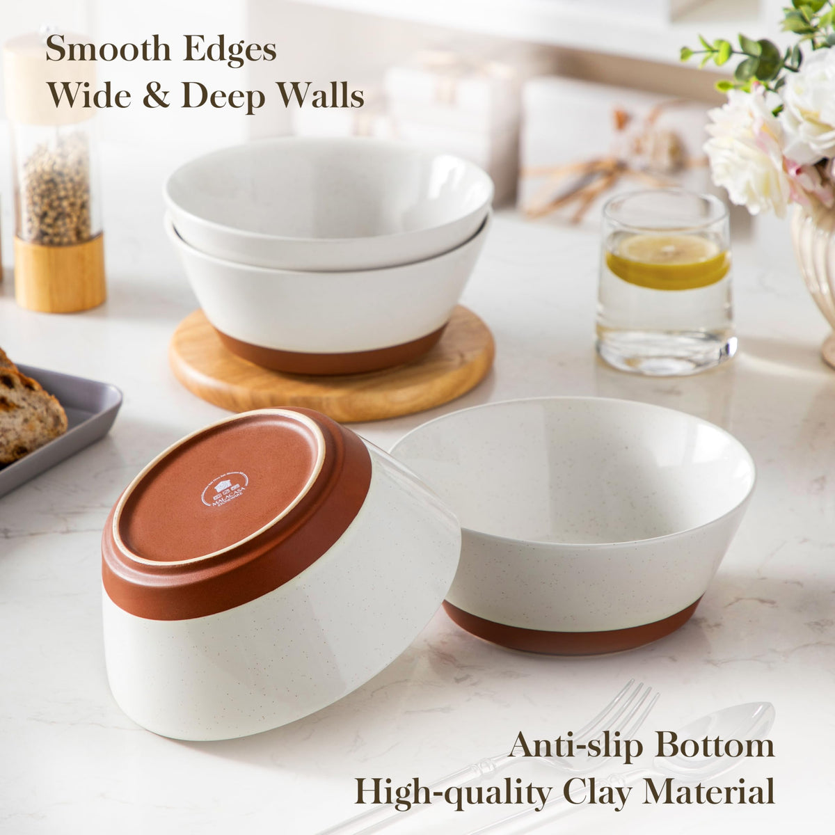 Ceramic Soup Bowls Set of 4 Q9704