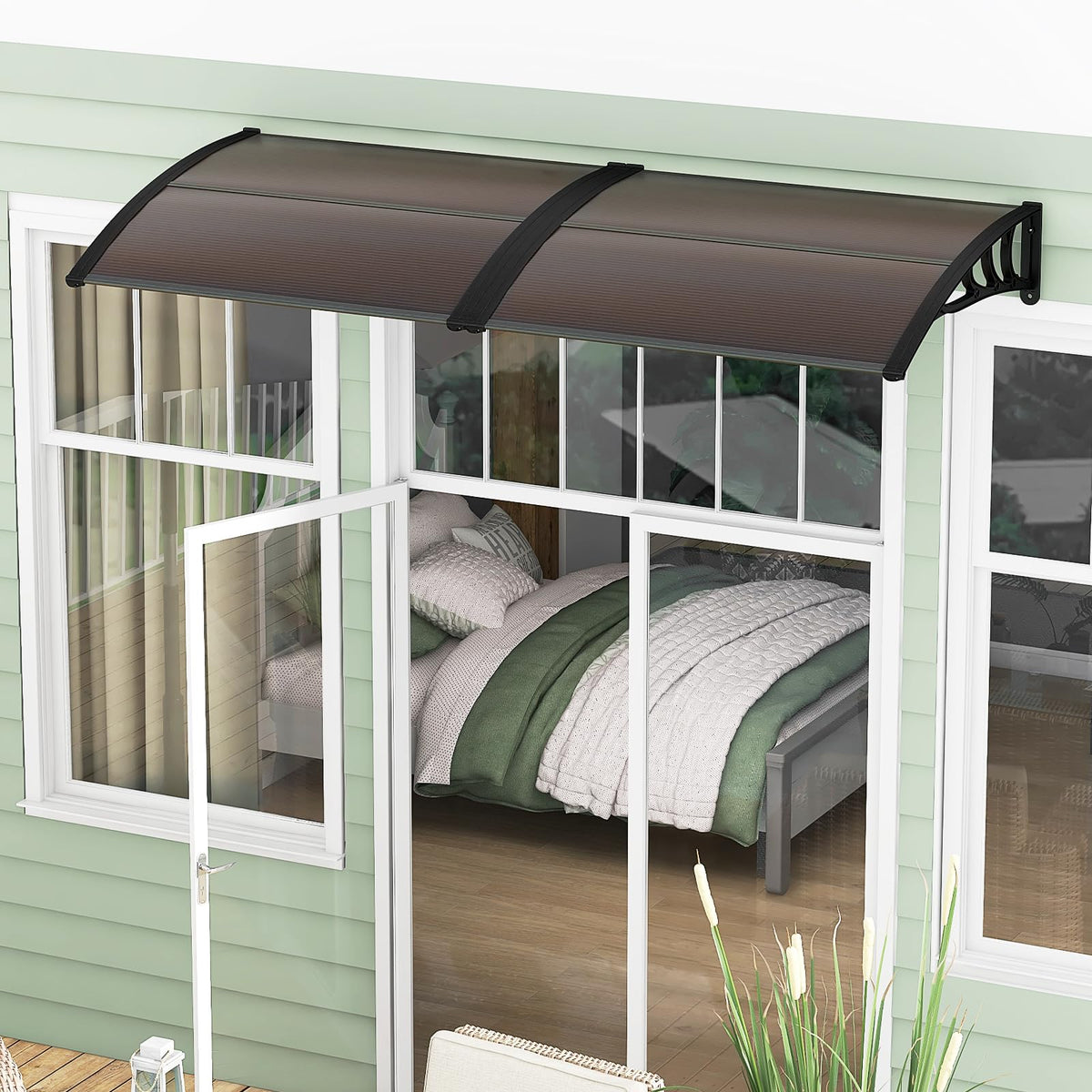 46" x 38" Polycarbonate Door Awning Canopy W425614