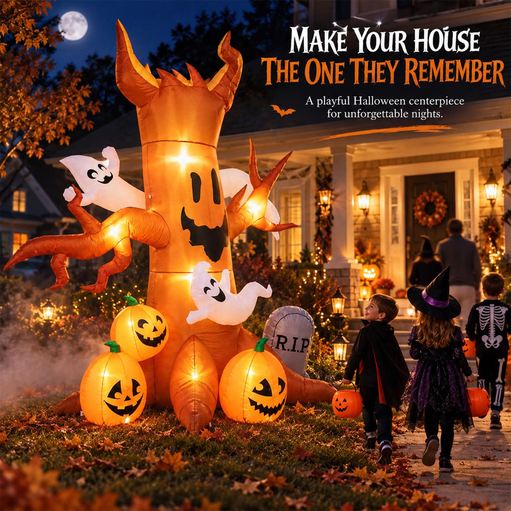 8FT Halloween Inflatable Ghost Tree Decoration B237