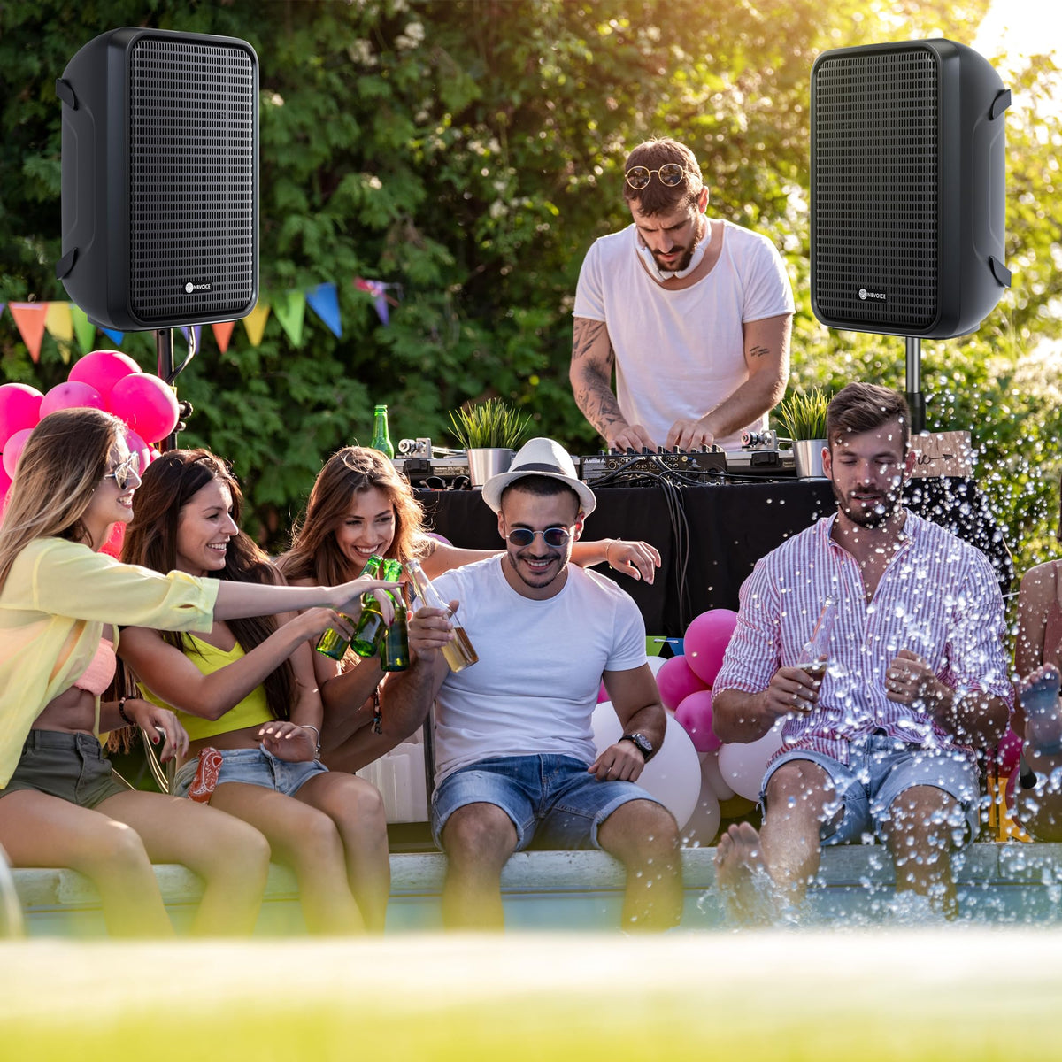 Portable All-in-One 2-Way PA System with 8-Channel Mixer L86122