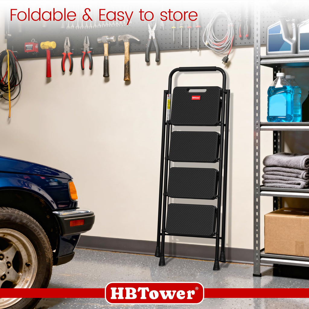 4 Step Folding Step Stool with Anti-Slip Pedal F9159