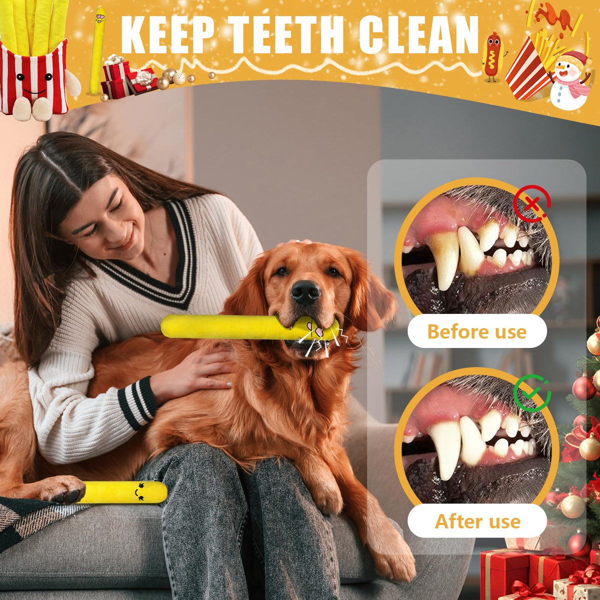 5 Pack Plush Dog Chew Toys N339737