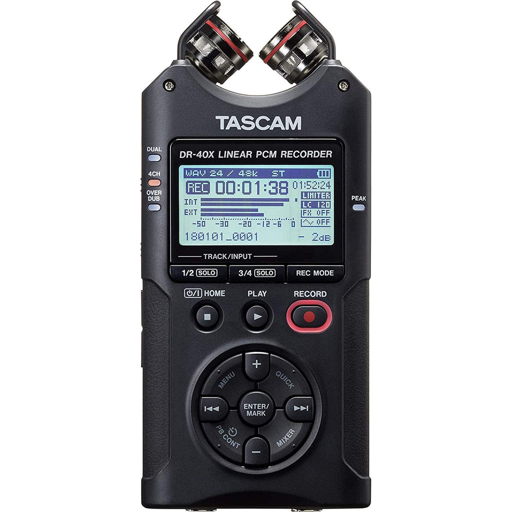 4-Track Portable Handheld Field Recorder with 2 XLR/TRS Inputs R893418