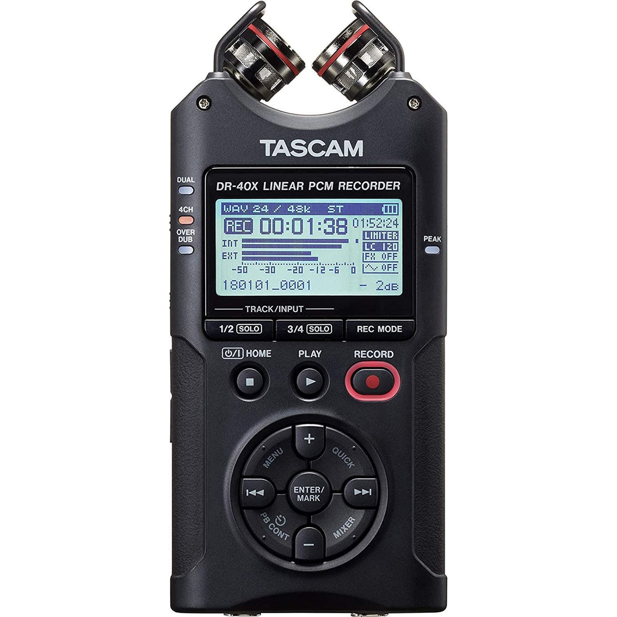 4-Track Portable Handheld Field Recorder with 2 XLR/TRS Inputs R893418