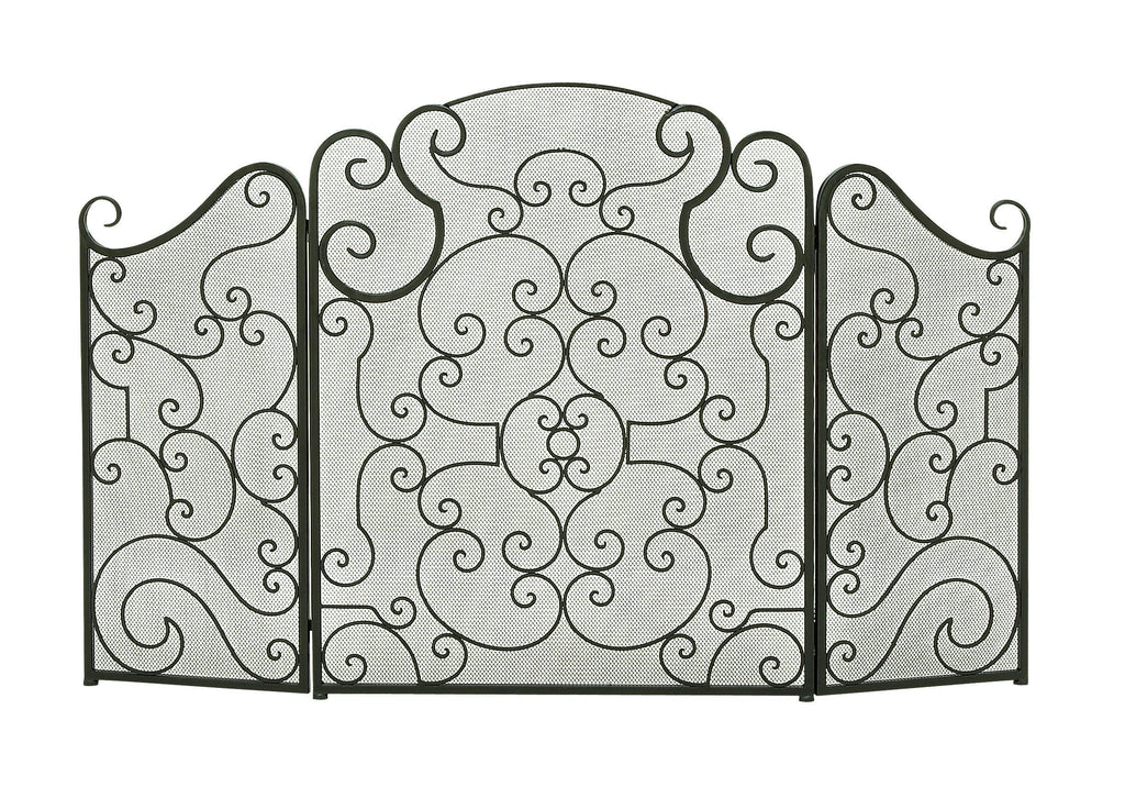 Metal 3 Panel Fireplace Screen Q17495