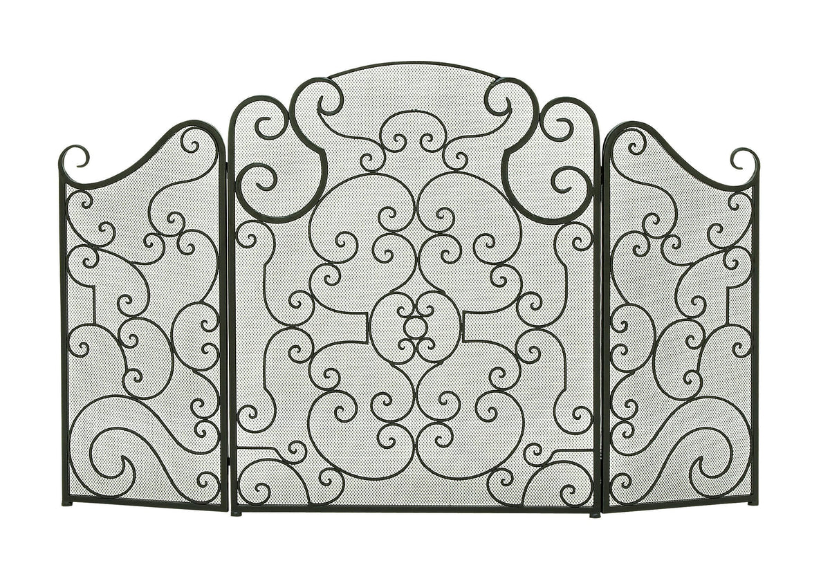 Metal 3 Panel Fireplace Screen Q17495