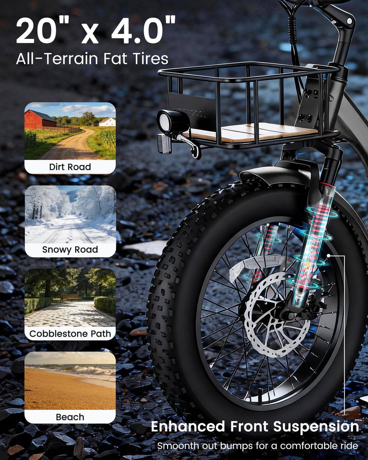 20" Fat Tire 7 Speed Folding Electric Trike I54066