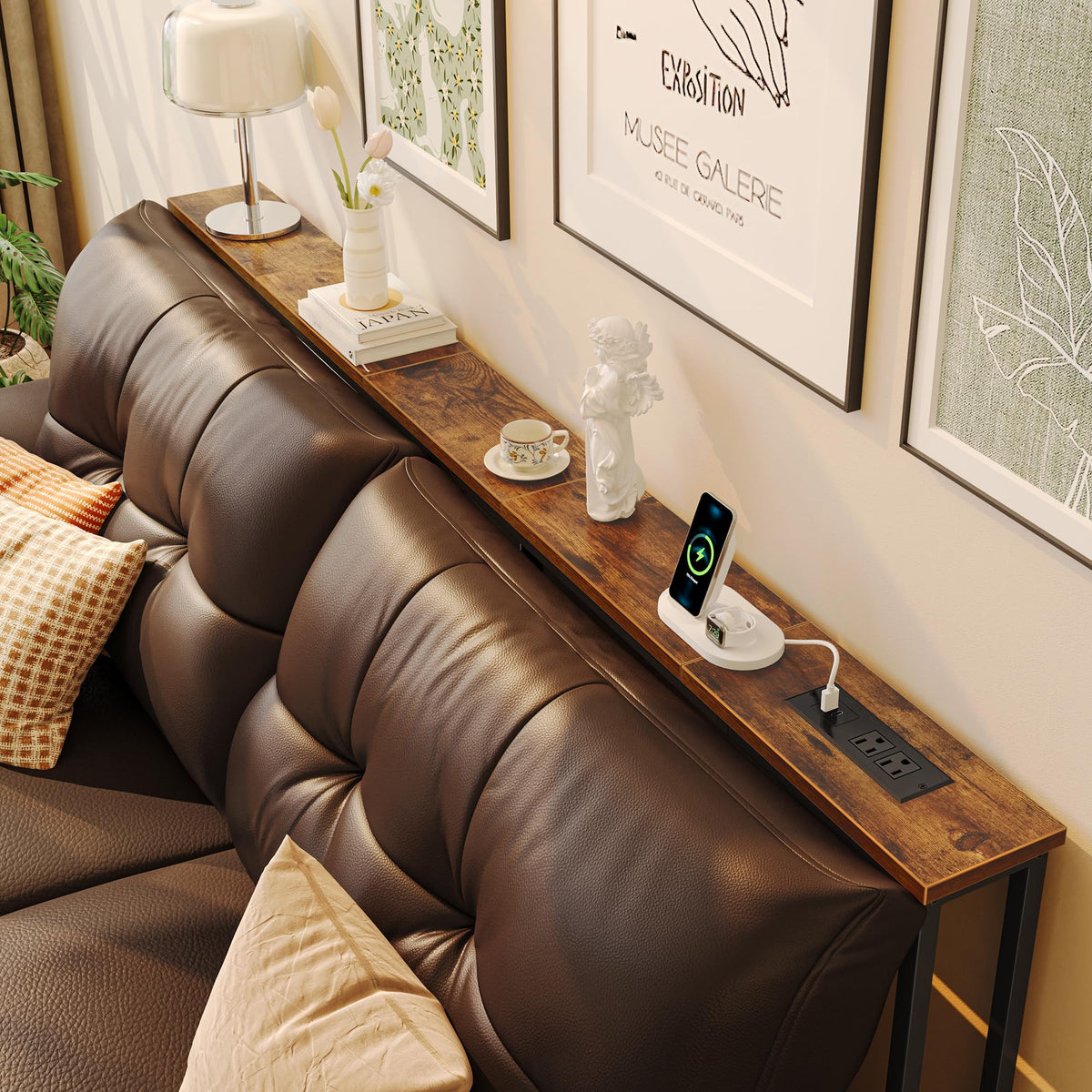 70.8 Inch Console Table with Charging Station B736