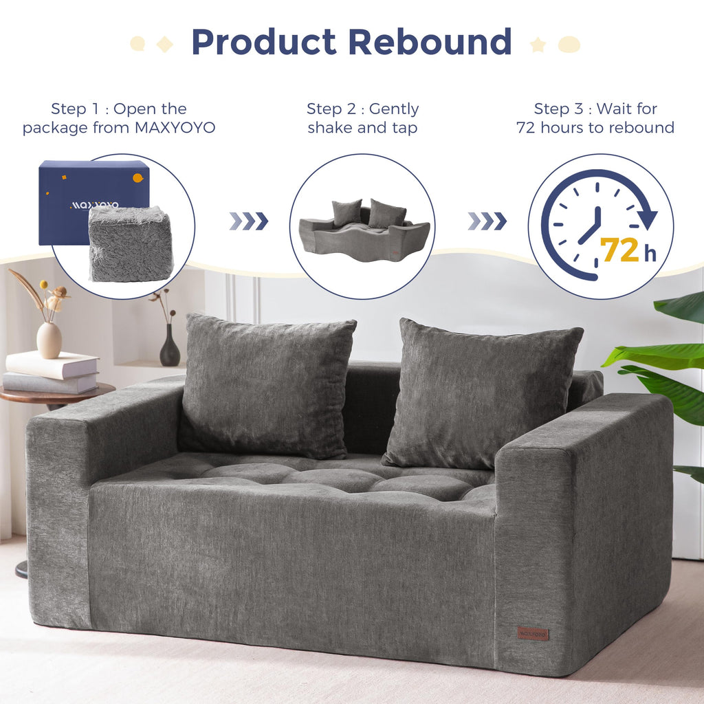 Light Grey Chenille Modular Sofa Couch O96927